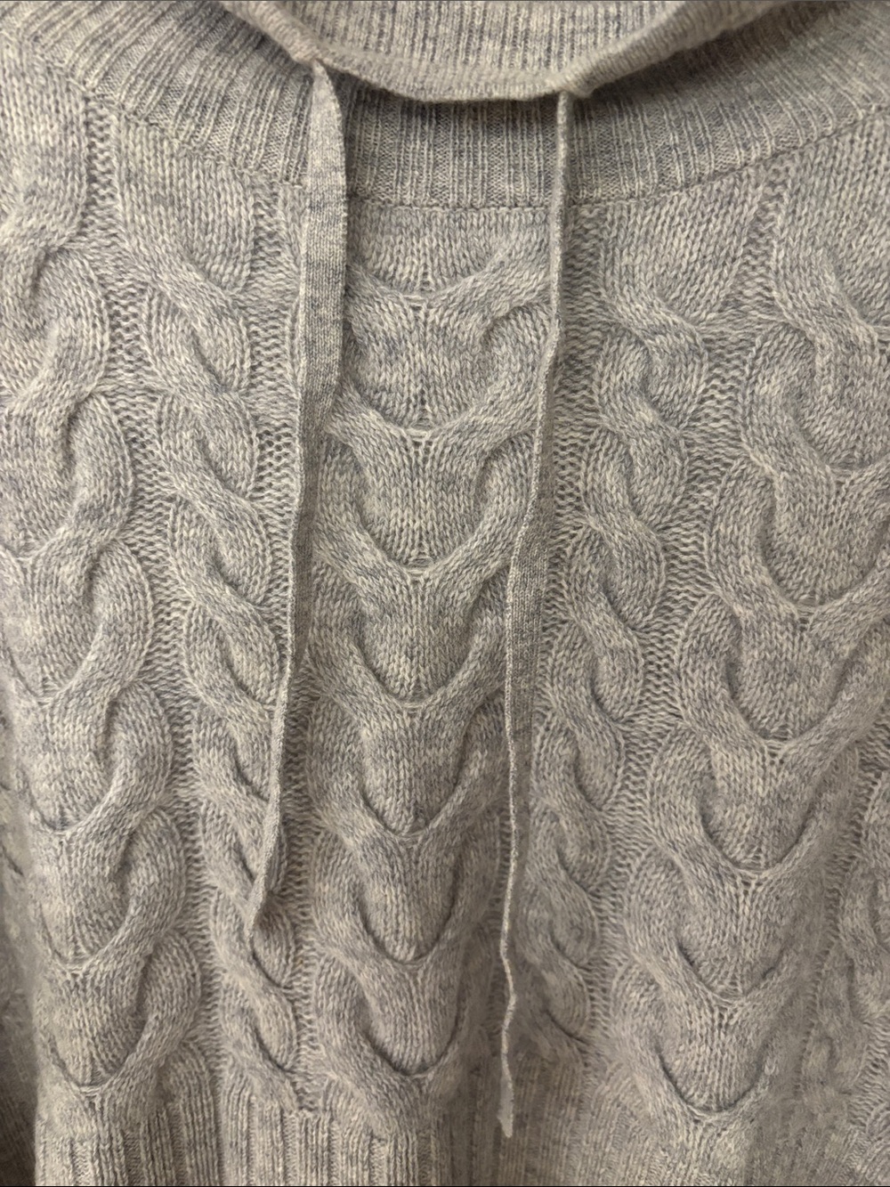 Alashan 100% Merino Wool Cable Knit Sweater | Size XL | Gray - Picture 4 of 9